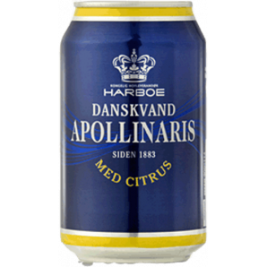 Harboe Danskvand Apollinaris m/Citrus 18x33 cl. (dåse)