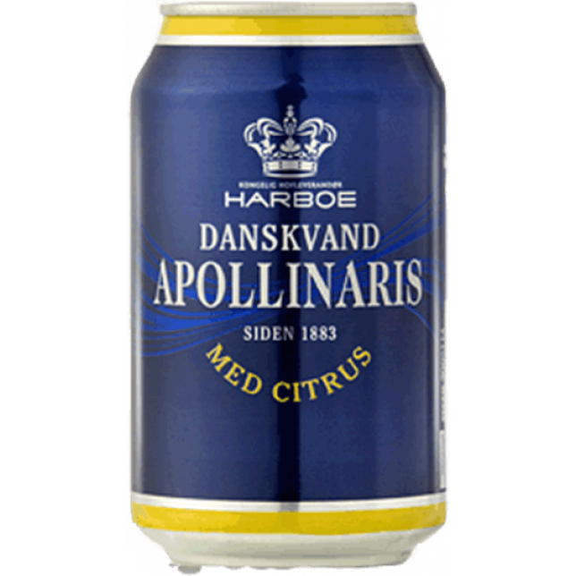 Harboe Danskvand Apollinaris m/Citrus 18x33 cl. (dåse)