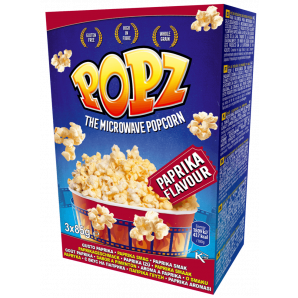 Popz Paprika Popcorn 3 poser