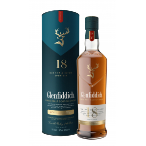 Glenfiddich 18 års Single Malt Scotch Whisky 40% 70 cl. (Gaveæske)