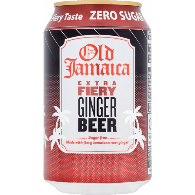 Old Jamaica Ginger Beer Extra Fiery Zero Sugar 24x33 cl. (dåse)