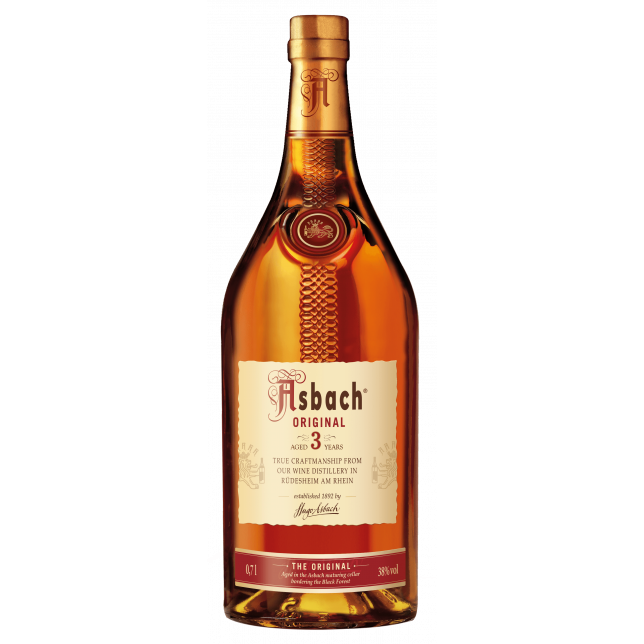 Asbach 3 års Brandy 38% 70 cl.