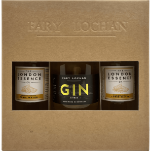 Fary Lochan Citrus Gin 40% 20cl. + London Essence Tonic 2x20 cl. (gaveæske)