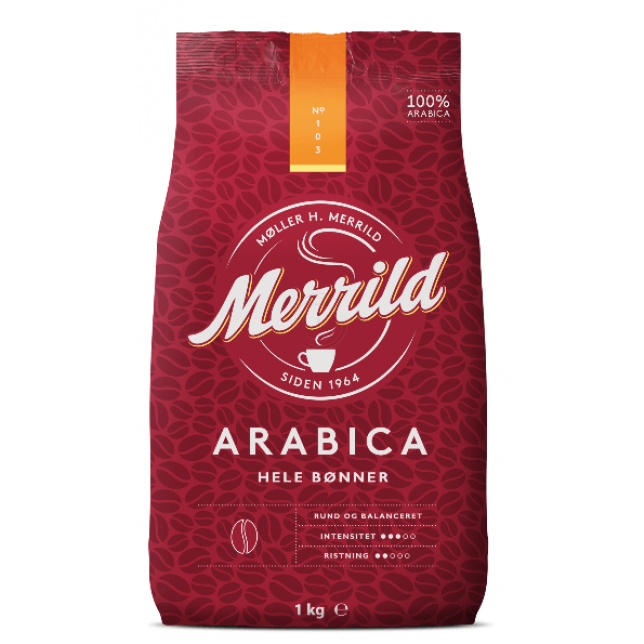 Merrild Arabica 1.000 gr. (hele bønner) 