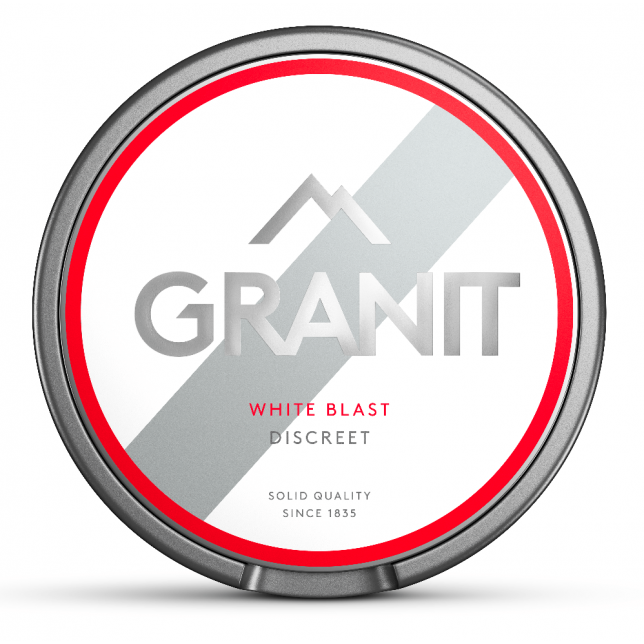 Granit White Blast Discreet Tyggetobak 5 stk.