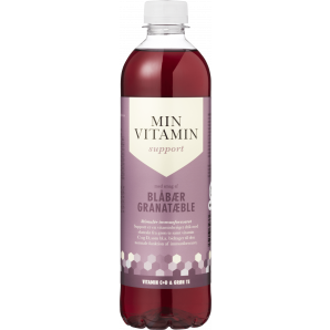Min Vitamin Support Blåbær og Granatæble 12x50 cl. (PET-flaske)