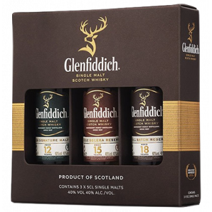 Glenfiddich Mix Pack 12, 15, 18 Års Whisky 40% 3x20 cl. (gaveæske)