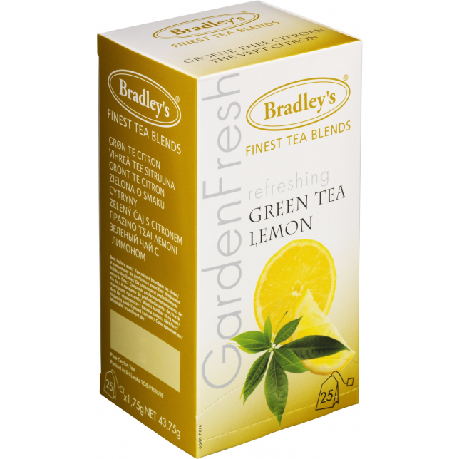 Bradley's Garden Fresh Green Tea Lemon 25 stk. (tebreve)