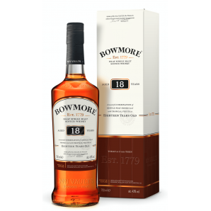 Bowmore 18 års Islay Single Malt Scotch Whisky 43% 70 cl. (Gaveæske)