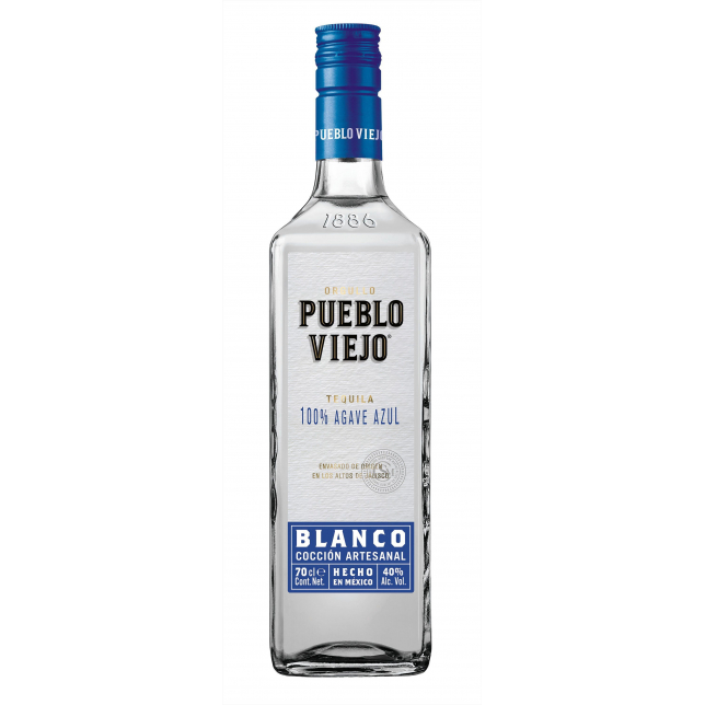 Pueblo Viejo 100% Agave Blanco Tequila 38% 70 cl.
