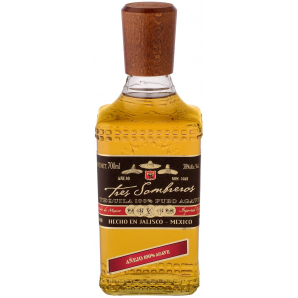 Tres Sombreros 100% Agave Anejo Tequila 38% 70 cl.