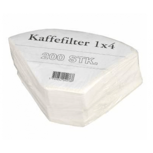 Kaffefilter Normal Hvid 1x4 200 stk.