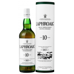 Laphroaig 10 års Islay Single Malt Scotch Whisky 40% 70 cl. (Gaveæske)