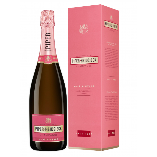 Piper Heidsieck Rosé Sauvage Brut Champagne 12% 75 cl. (Gaveæske)