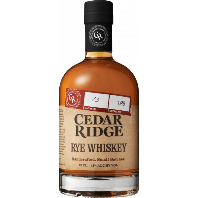 Cedar Ridge Rye Whisky 43% 70 cl.